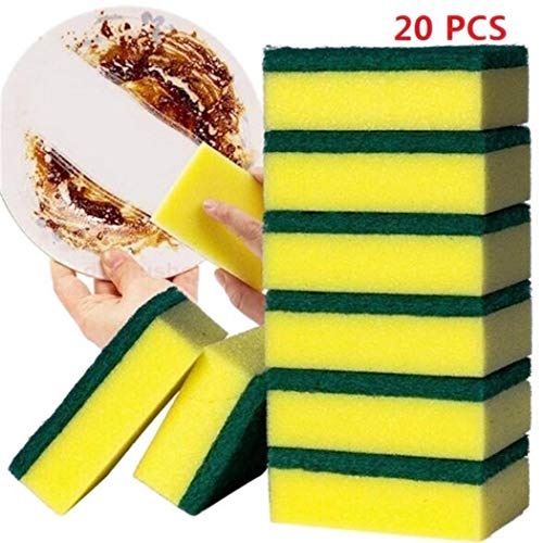 Pagacat Home Kitchen Double Layer Soft Strong Water Absorption Dishwashing Sponge Sponges