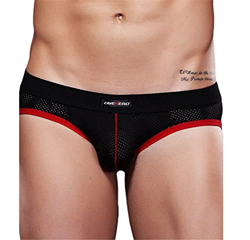 CaveHero CAVEHEROMEN Low-Rise Mesh Men Jockstrap Elastic G-String Thong Men Underwear