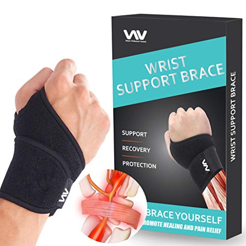 Skywee Professional Products Wrist Brace for Carpal Tunnel, Adjustable Wrist Support Brace for Arthritis and Tendinitis, Wrist Compression Wrap for Pain Relief, Suitable for Both Right and Left Hands
