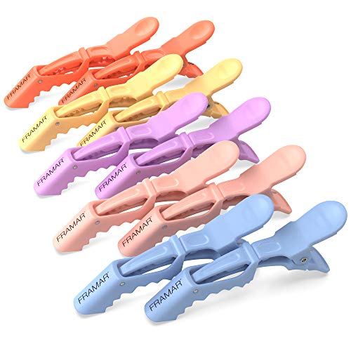 Framar Pastel Alligator Hair Clips 10 Pack â€“ Professional Alligator Clips For Hair, Hair Clips For Styling, Hair Styling Clips, Aligator Clips, Salon Hair Clips, Plastic Hair Clips, Gator Clips
