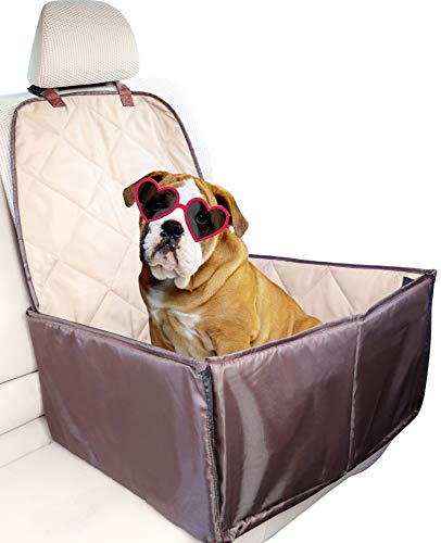 Bundaloo Dog Car Seat and Bucket Seat Cover for Pets. Dog Accessories for Front and Backseat, Universal Waterproof and Nonslip for Cars and SUVs