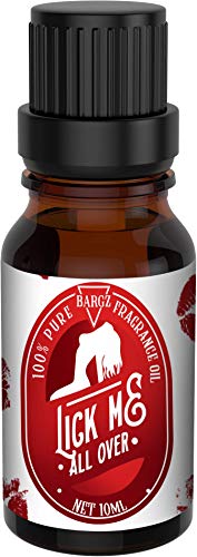 Book Cover Bargz Lick Me All Over Perfume Oil, Exotic Fragrance, Lovely Raspberry And Melon Aromas With A Touch Of Vanilla - Flat Cap [10 ML]