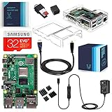 Vilros Raspberry Pi 4 4GB Complete Starter Kit with Dual Cover Clear Case