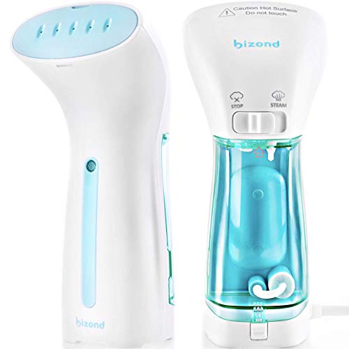 Steamer for Clothes Travel and Home - Portable, Handheld Steamer for Garment and Fabric - No Spitting, Safe and Little Handy - Compact Mini Steamer for Clothing and Curtain with Accessories (Turq)