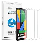 OMOTON [4 Pack] Screen Protector Compatible with Google Pixel 4XL, Tempered Glass Screen Protector for Google Pixel 4 XL 2019 Released, Scratch Resistant/Case Friendly