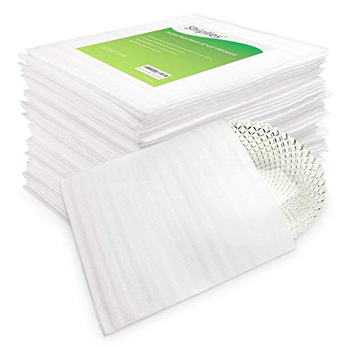 Shiplies 50 Count - 12" x 12" Reusable Foam Wrap Pouches, Protect Dishes, Glasses, Porcelain, Mugs & Fragile Items, Packing Supplies