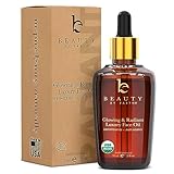 USDA Organic Face Oil – USA Made with Natural Ingredients, Brightens & Smooths Fine Lines & Wrinkles, Non-comedogenic Lightweight Facial Oil for Dry & Sensitive Skin with Moringa, Jojoba & Argan Oils