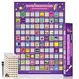 AOZITA [New Ideas] 100 Fun Things Scratch Off Poster for Kids - Family Activity List for Kids with Family - Poster for Kids - Great Gifts for Kids Under 10 Years Old(16.5" x 23.4")