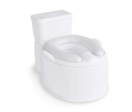 Regalo 2-in-1 My Little Potty Training & Transition Potty, Grow with Me & On The Go, Bonus Kit, Flushing Sound, Removable Training Transition Potty Seat, Oversized Foam Soft Seat & Wipe Storage,White