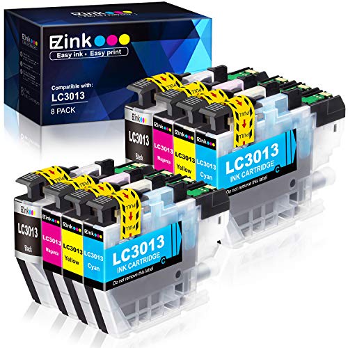 E-Z Ink (TM) Compatible Ink Cartridge Replacement for Brother LC3013 LC-3013 for use with Brother MFC-J491DW MFC-J895DW MFC-J690DW MFC-J497DW Printer (2 Black,2 Cyan, 2 Magenta, 2 Yellow, 8 Pack)