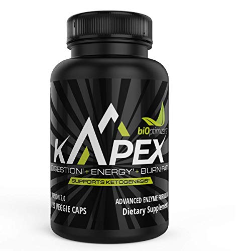Book Cover kApex - Keto Supplement - Energy Pills - Contains Digestive Enzymes and 7-Keto DHEA - Increases Metabolism - Breaks Down Fats - 120 Capsules