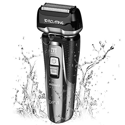 INSMART Electric Shaver for men, Waterproof Wet/Dry USB Quick Rechargeable Cordless Electric Razor with Led Display, Travel Lock & Pop Up Trimmer-Black