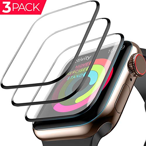 [3 Pack] Apple Watch Screen Protector (42mm Compatible iWacth Series 3/2/1) 3D Tempered Film Max Coverage Screen Protector HD Clear Anti-Bubble for Apple Watch 42mm Series 3/2/1