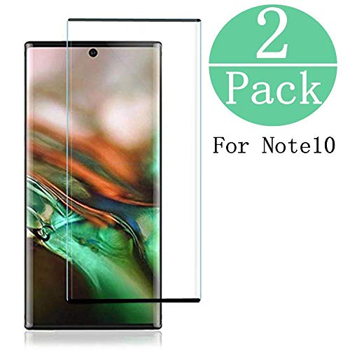 [2Pack] Samsung Galaxy Note 10 Screen Protector, Tempered Glass Anti-Scratch, Bubble Free and Case Friendly, 3D Curved Edge, Screen Protector Compatible Note 10