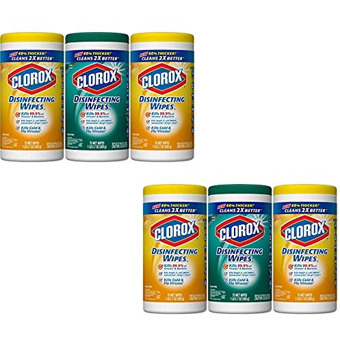 Disinfecting Wipes Value Pack, Crisp Lemon and Fresh Scent - 3 Pack - 75 Each (Pack of 6)