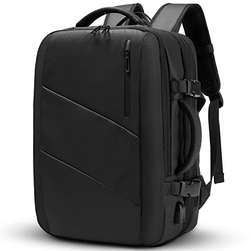Book Cover Travel Backpack,WUAYUR 15.6inch Laptop Backpack w/USB Port,40L Carry On Luggage