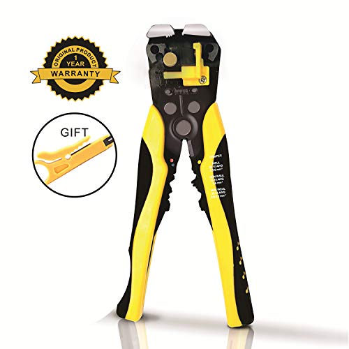 Wire Stripper,3 in 1 Multi Pliers Self Adjusting for Wire Stripping Cutting Crimping Cutter Pliers Tool(10-24 AWG)