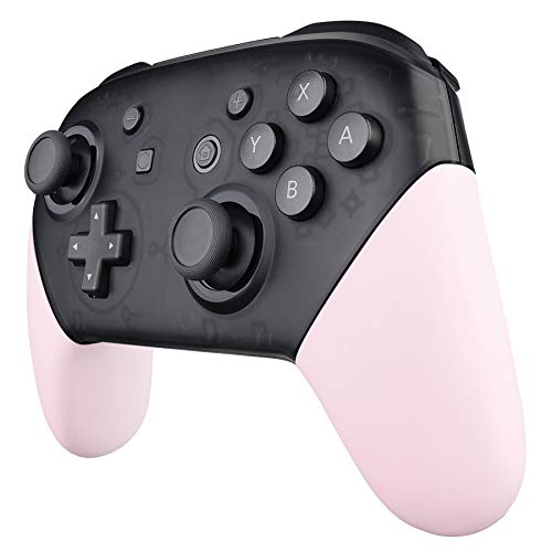 eXtremeRate Cherry Blossoms Pink Replacement Handle Grips for Nintendo Switch Pro Controller, Soft Touch DIY Hand Grip Shell for Nintendo Switch Pro - Controller NOT Included