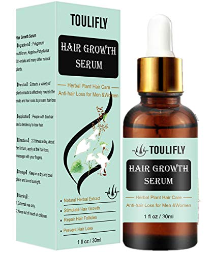 TOULIFLY Hair Growth Serum Hair Growth Treatment Oil Hair Regrowth Serum Anti-hair Loss Hair Treatment for Thinning Balding Hair Promotes Hair Growth for Men Women