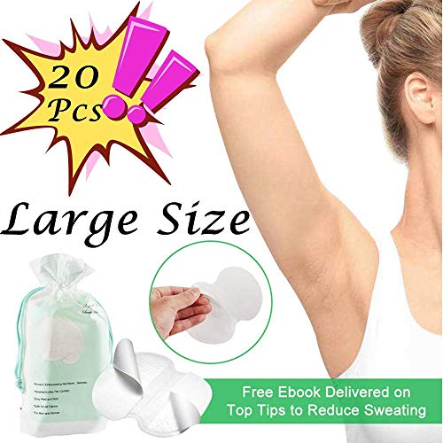 Disposable Underarm Dress Shields - Pure Pads Antiperspirant Adhesive Underarm Pads,20PCS Armpit pad Comfortable & Discreet & Sweat Free & Odor Free
