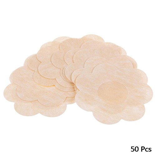 Breven 50Pcs Chest Paste Bra Pads Self Adhesive Reusable Plum Invisible Nipple Cov Hand & Wrist Braces