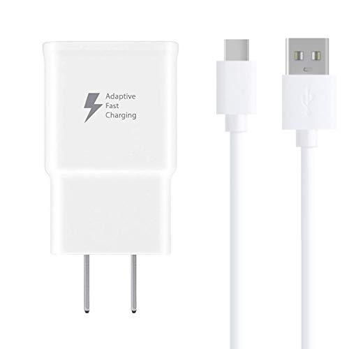 Adaptive Fast Charging Wall Charger with USB Type C Cable Compatible Samsung Galaxy S9 S9 Plus S8 S8 Plus S10 S10 Plus Note 8 Note 9 Note 10 and Other Smartphones, Fast Charger Kit for Samsung Galaxy