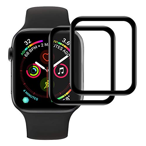 Screen Protector for Apple Watch Series 4 20MM, [2Pack] 3D Curved Edge Scratch Resistant Tempered Glass Film Compatible with Apple Watch Series 4 20MM