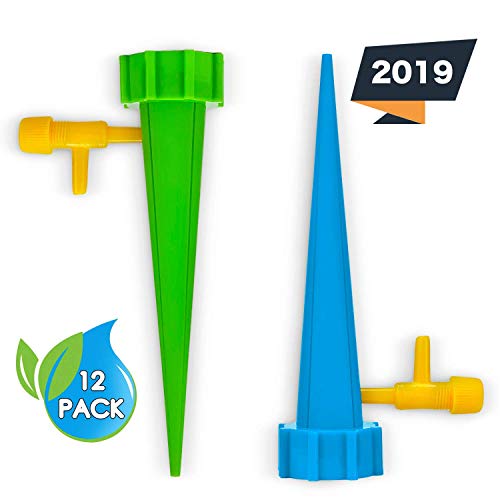 Plant₂O 12 Pack Self Watering Spikes | Plant Watering Spikes | Plant Self Watering Devices | Plant Watering Devices | Plant Self Watering Spikes | Automatic Water for Plants | Watering Stakes |