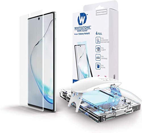 Galaxy Note 10 Screen Protector, [Dome Glass] Full 3D Curved Edge Tempered Glass Shield [Liquid Dispersion Tech] Easy Install Kit for Samsung Galaxy Note 10 - One Pack