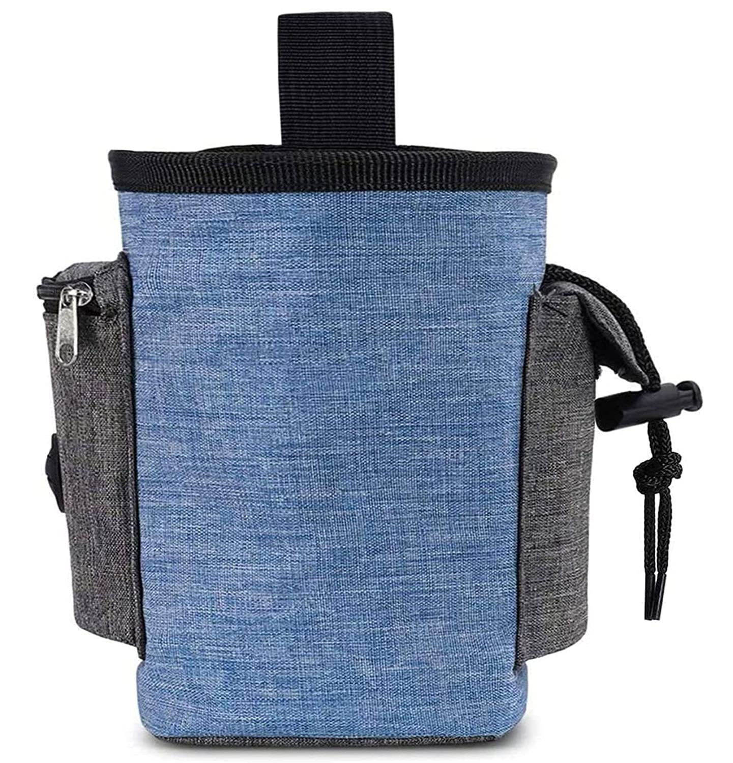 Molarun Dog Treat Training Pouch – Easily Carries Pet Toys, Kibble, Treats – Built-in Poop Bag Dispenser - Blue