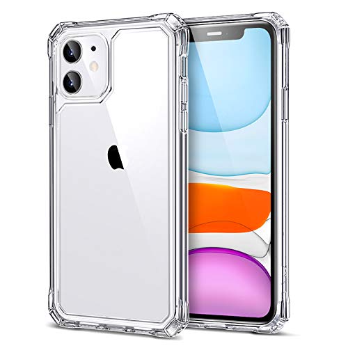Book Cover ESR Air Armor Designed Compatible with iPhone 11, [Military Grade Protection] [Shock-Absorbing] [Scratch-Resistant] Hard PC Flexible TPU Frame for the iPhone 11, Clear