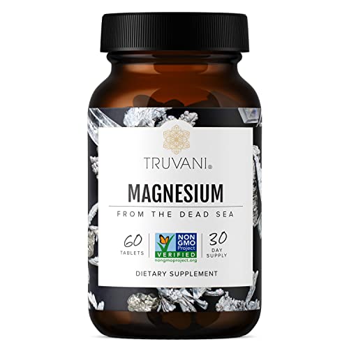 Truvani - Natural Dead Sea Magnesium Oxide Tablets (400mg) - Supports Healthy Bones & Heart Health | Supports Proper Sleep & Mood | Vegan & Non GMO | Dietary Supplement (60 Tablets)