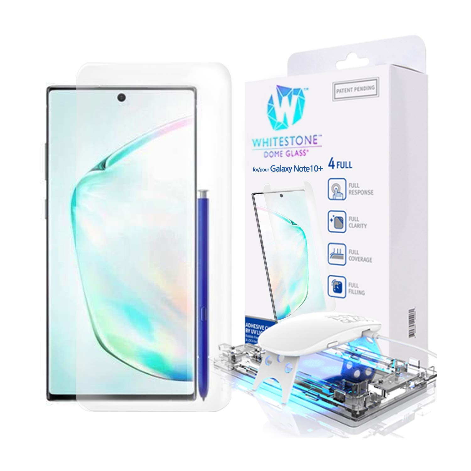 Book Cover Galaxy Note 10 Plus Screen Protector, [Dome Glass] Full 3D Curved Edge Tempered Glass Shield [Liquid Dispersion Tech] Easy Install Kit for Samsung Galaxy Note 10+ and Note 10 + 5G - One Pack
