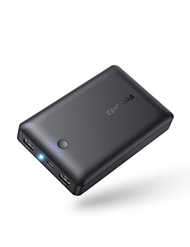 RAVPower 16750mAh Portable Charger Power Bank Dual USB Ports Battery Pack Ultra Compact External Battery Pack Total 4.5A iSmart Output Phone Charger Compatible with iPhone Samsung Galaxyã€Upgradedã€‘