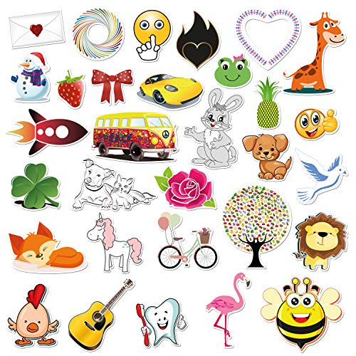 Webstar Stickers for Hydro Flask Water Bottles Vsco - 32 Pack Cute Waterproof Aesthetic Trendy Laptop Phone Decals for Girls Teens Kids and Adults