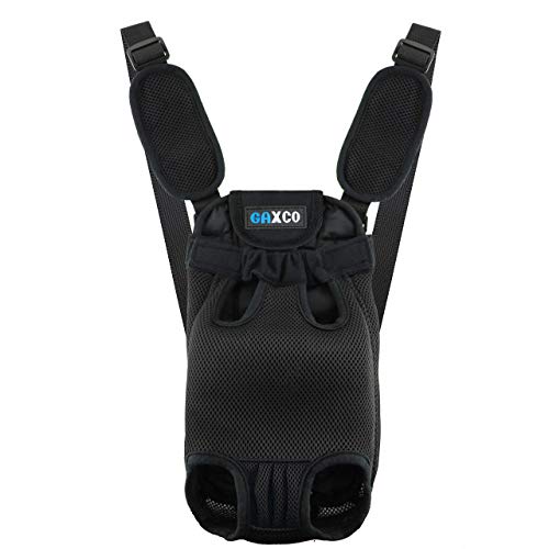 GAXCO Pet Carrier Backpack, No Zipper Dog Backpack Carrier, Legs Out Adjustable Dog Carrier Front Pack, Safe for Hiking Camping Traveling for Medium Small Dogs, Size Small