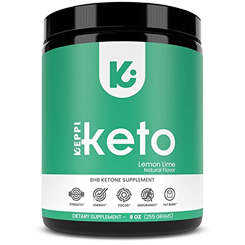 KEPPI Exogenous Ketones Keto Salts BHB Powder Supplement: Ketone Supplement Formulated to Increase Energy, Burn Fat, Maintain Ketosis and Mental Focus Lemon Lime