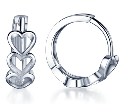 Infinite U Huggie Earrings 925 Sterling Silver Small Hoop for Women Girls