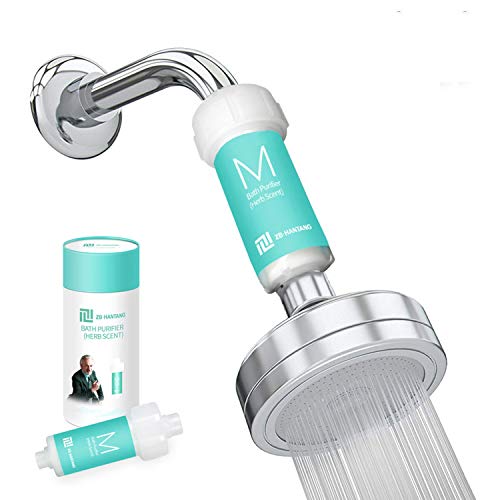 Shower Filter Water with 360° Rotatable Contains Vitamin C - Shower Filter for Hard Water, Shower Head Filter Removes Chlorine Heavy Metals Impurities Odors Colors for Any Shower Heads (Jasmine scent)