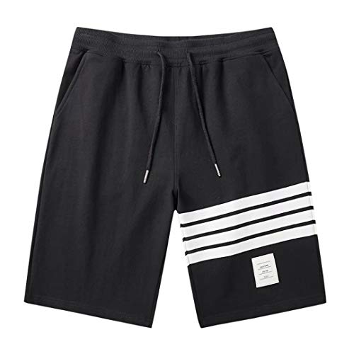 JustSun Men's Shorts Casual Classic Fit Shorts with Elastic Waist Pockets