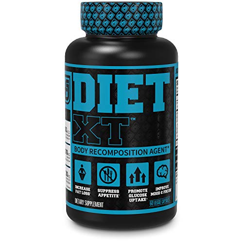 Diet XT Weight Loss Supplement - Caffeine Free Body Recomposition Agent, Fat Burner & Muscle Builder - Glucose Control & Mood Support w/KSM-66, Berberine, Chromax & More - 60 Keto Diet Pills