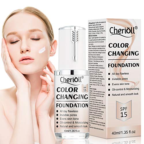 Flawless Liquid Foundation Cream, Liquid Foundation, Colour Changing Foundation, BB Cream, Long Lasting, Invisible Pores, Base Nude Face Moisturizing Liquid Cover Concealer,Universal for ALL Skin Type