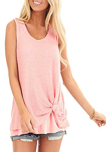Book Cover Ladmous Womens Dressy Tank Tops,Women's Flowy V Neck Casual Sexy Summer Tank Top Wine,XL