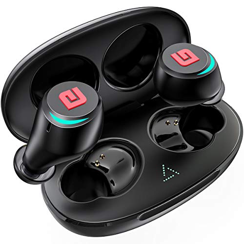Bluetooth 5.0 True Wireless Earbuds, Sports In-Ear Truly Wireless Bluetooth Headphones Deep Bass IPX6 Sweatproof Stereo Call w/ Mic Instant Pair Low Latency Wireless Mini Headset Earphone 28H Playtime