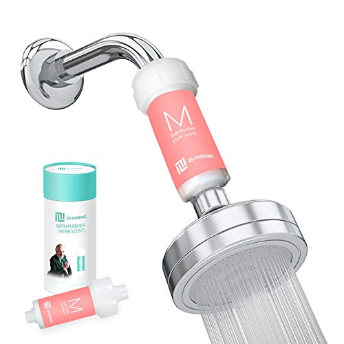 Shower Filter Water with 360Â° Rotatable Contains Vitamin C - Shower Filter for Hard Water, Shower Head Filter RemovesÂ ChlorineÂ HeavyÂ MetalsÂ Impurities Odors Colors for Any Shower Heads (Rose scent)