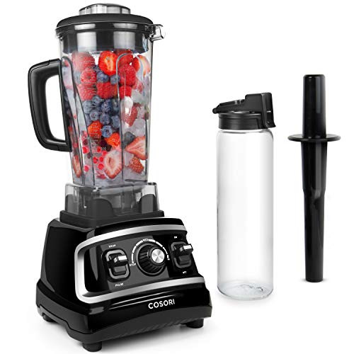 COSORI C700 1500W High Speed Professional Blender for Crushing Ice, Frozen Fruit with 70oz Pitcher&24oz Travel Bottle, Medium, Black