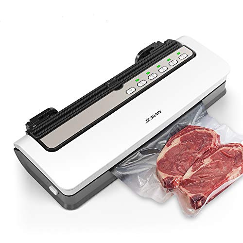 JZBRAIN Vacuum Sealer, Automatic Air Sealing Machine For Food Saver, Compact Design,Lab Tested,Dry & Moist Food Modes