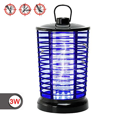 Book Cover Lixada Electric Bug Zapper with UV Light & Hook,Portable Standing or Hanging Light for Home Office Indoor and Outdoor Use