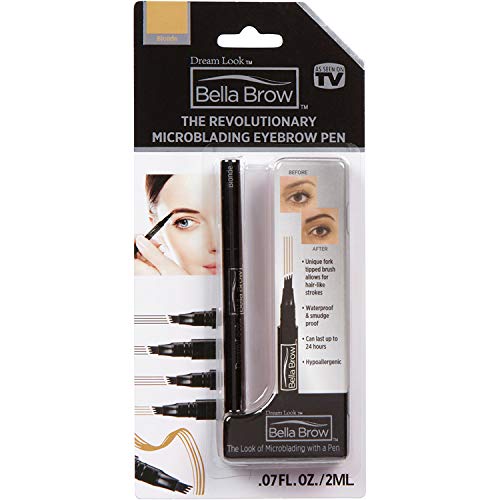 Book Cover BELLA BROW By Dream Look, Microblading Eyebrow Pen with Precision Applicator (Single Pack - Blonde) – As Seen On TV, Natural Looking, Smudge Proof, Waterproof, Long Lasting