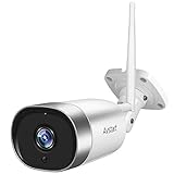 Outdoor Security Camera - 1080P WiFi Bullet Surveillance Cameras, IP66 Waterproof Home Camera with Encrypted Cloud, MicroSD Recording, FHD Night Vision, Two-Way Audio, Alexa Compatible